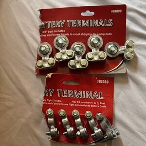 Battery Terminals Set - Silver 5 Side and 5 Top Battery Terminals